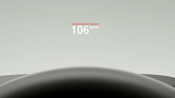 Poste de conduite avec vue sur le Head-Up Display. Poste de conduite de la BMW X6 avec vue sur le Head-Up Display.