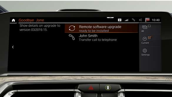 Remote Software Upgrade Remote Software Upgrade : Gros plan du panneau de commande du conducteur