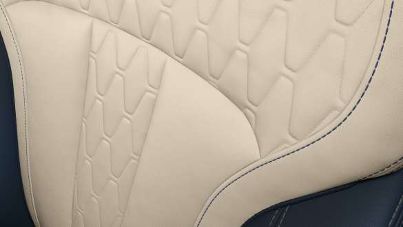 Intérieur en cuir haut de gamme de la BMW X7 Gros plan de l’intérieur en cuir haut de gamme de la BMW X7