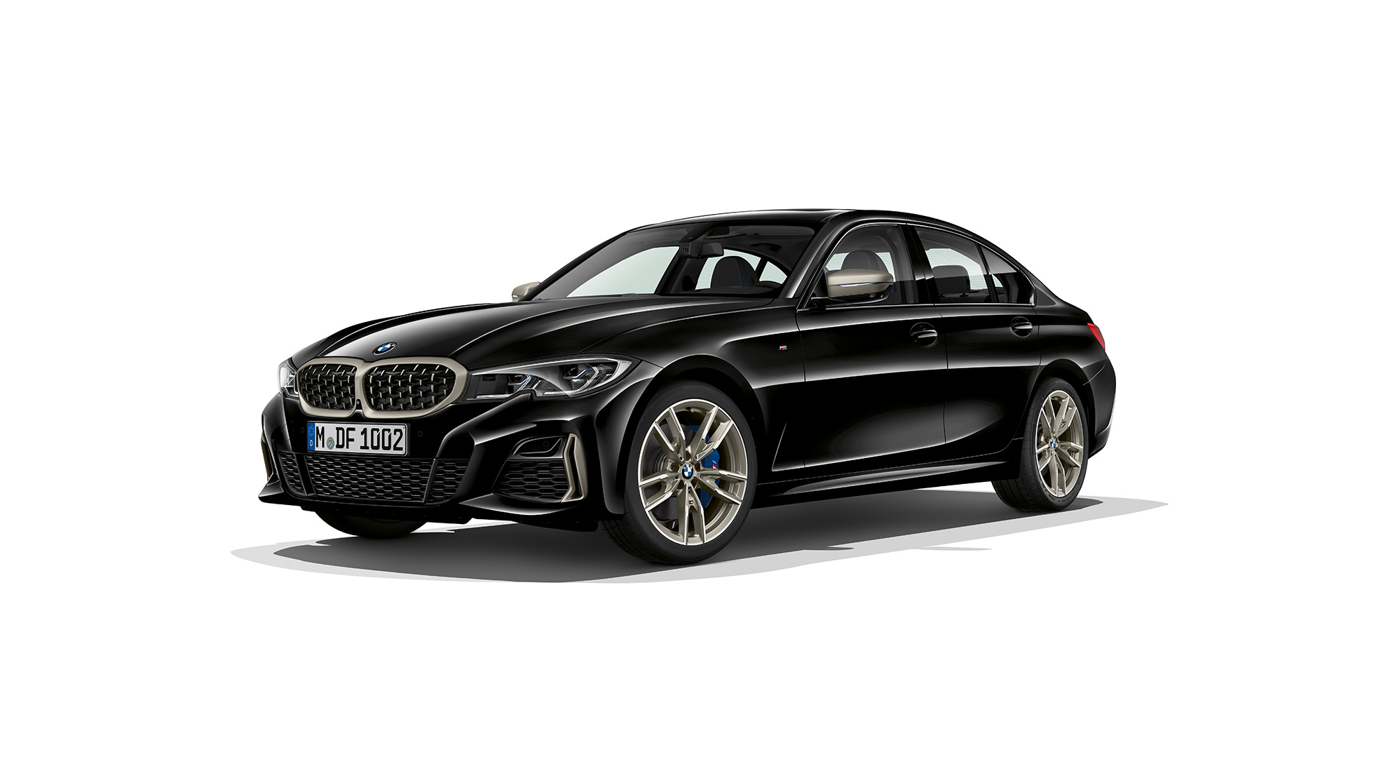 BMW Série 3 Berline, modèle M340i xDrive. Vue de profil à l’arrêt de la BMW Série 3 Berline en modèle M340i xDrive