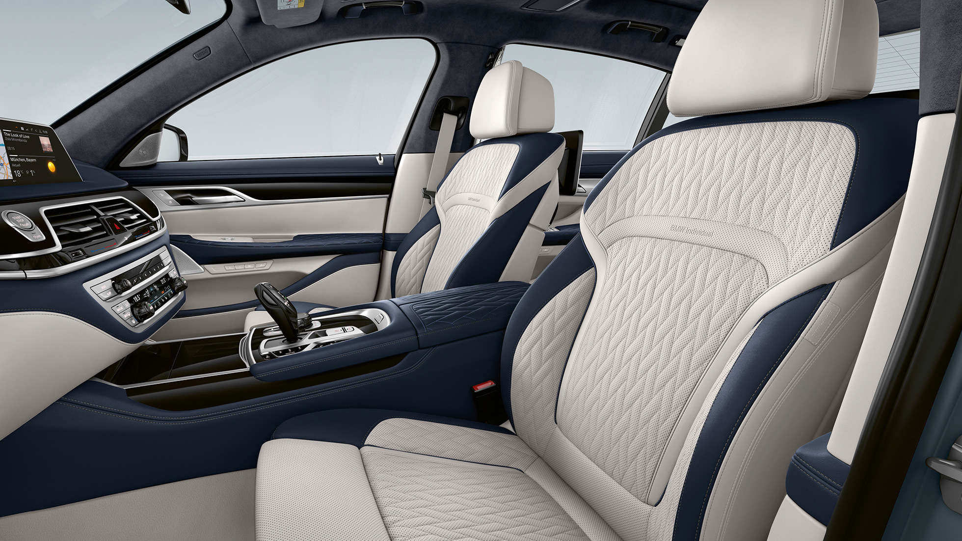 BMW Série 7 Berline avec Kit M Sport, revêtement intérieur en cuir BMW Série 7 Berline avec Kit M Sport, revêtement intérieur cuir en Dakota Schwarz