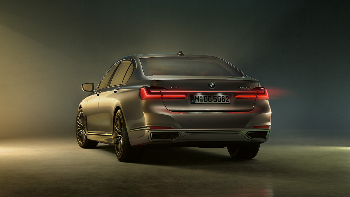 Concept d’éclairage de la BMW Série 7 Berline Concept d’éclairage : vue arrière de la BMW Série 7 Berline