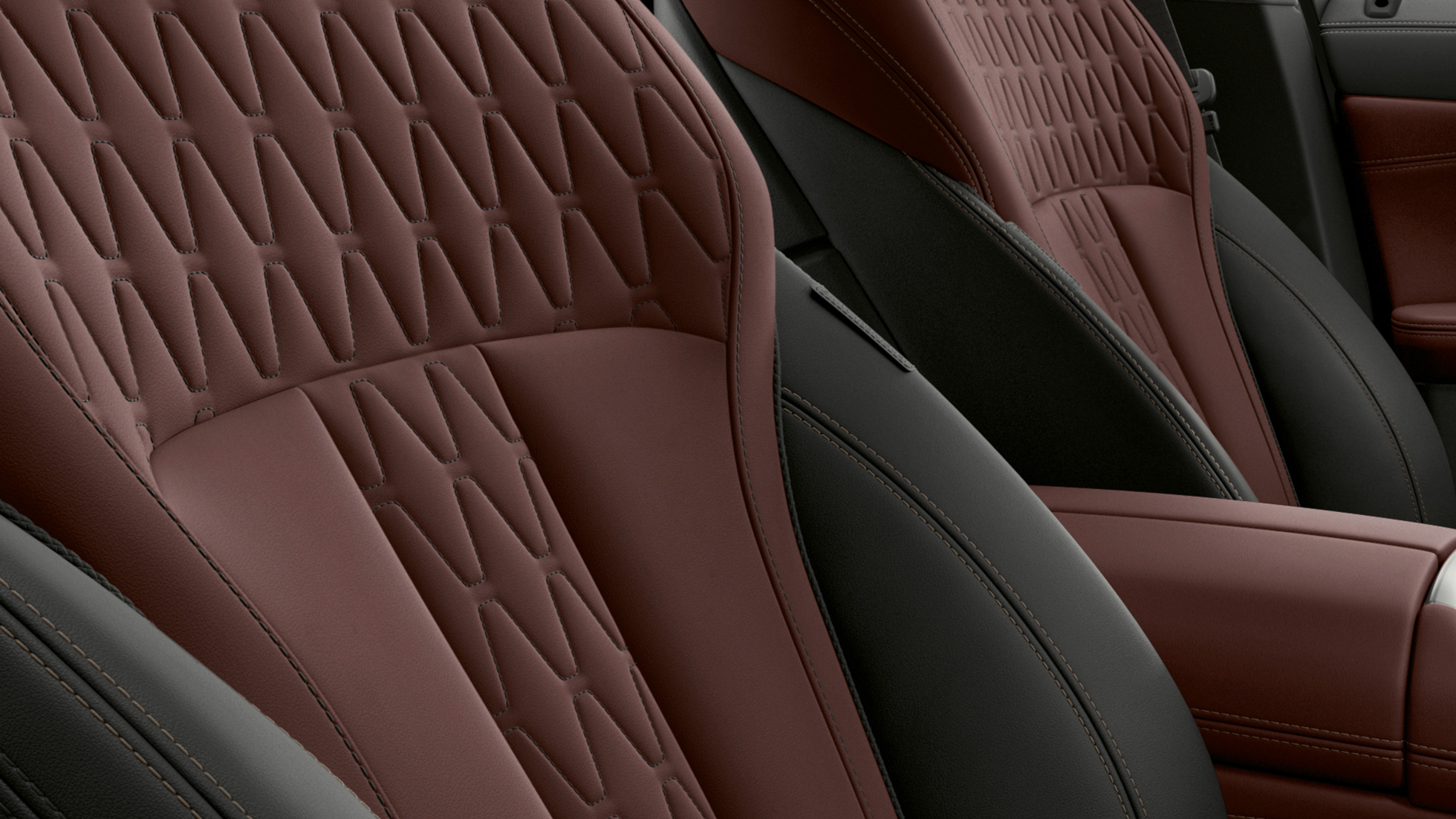 Garnissages de la BMW X6 Individual. Habitacle de la BMW X6 Individual avec vue sur les garnissages.