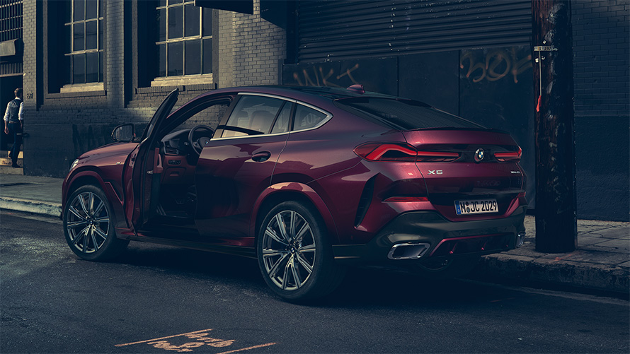 BMW X6 Individual G06 2019 Ametrin metallic, vue de trois quarts arrière