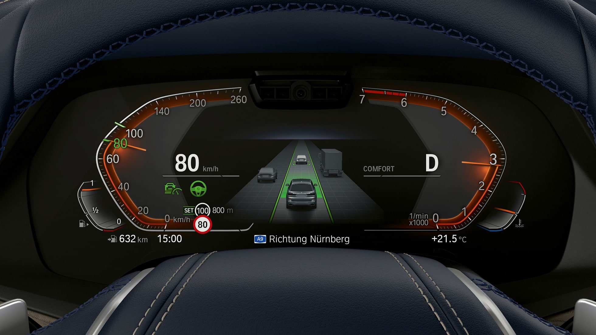 Drive Assist Pro et Park Assist Plus Drive Assist Pro et Park Assist Plus : vue en gros plan du combiné des instruments